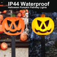 thumbnail image 3 of Halloween Pumpkin Stake Lights Set of 5, Solar Lighted 3D Pumpkins Outdoor Waterproof for Garden, Pathway and Yard Decoration, 3 of 6