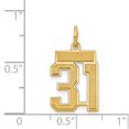 thumbnail image 4 of Auriga Fine Jewelry 14K Yellow Gold Small Satin Number 31 Charm for Women, 4 of 5