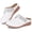White, variant on Women's Clogs Slip On Leather Mules Comfort Massage Closed Toe Wedge Sandals