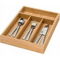 thumbnail image 2 of Honey-Can-Do Bamboo 10.25" x 14" x 2" 4-Compartment Kitchen Drawer Organizer, Natural, 2 of 5