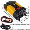 thumbnail image 4 of Inversor De Corriente Para Automóvil Con Puertos Usb Duales Pantalla Led Adaptador Convertidor Automático Transformador De Voltaje,Max 1000W Dc12V A Ac220V Speravity VI005255-00, 4 of 7