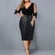 thumbnail image 2 of Vestidos Para Mujer Vestidos Casuales Sólido Empalme Cuello en V Manga 3/4 Vendaje Lentejuelas Vestido Acampanado Odeerbi  ODB148782, 2 of 8
