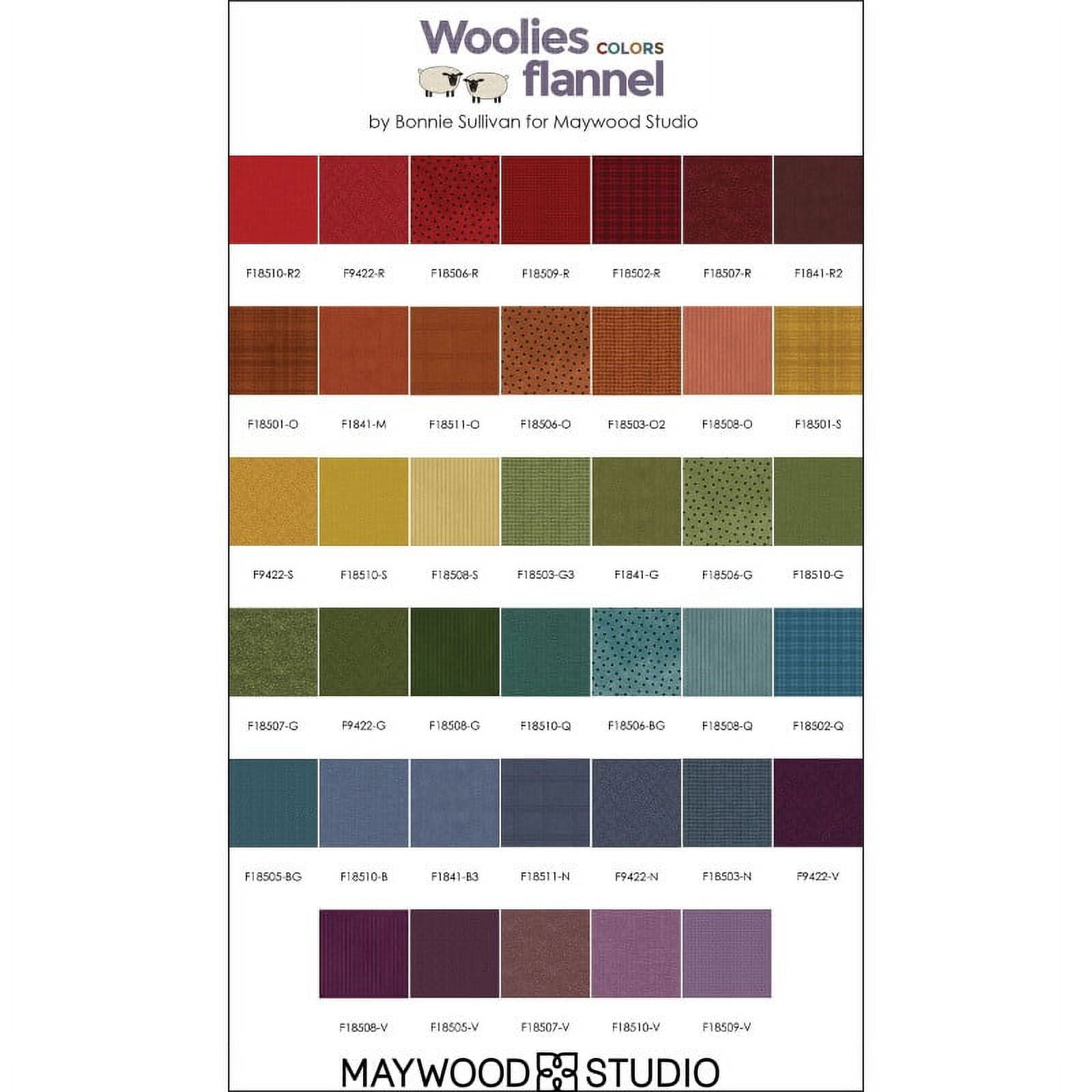 Flannel Jelly Roll Woolies Colors Flannel vol 2 by Bonnie Sullivan Plaid 2.5" Strips Roll Up Fabric Bundle Cotton Precuts (ST/MASWOF-COL) M529.01
