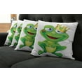 thumbnail image 5 of Ambesonne Colorful Throw Pillow Cover 4 Pack, Crown Frog Prince, 24", Multicolor, 5 of 5