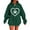 Green, variant on ShiShine Women's Hoodies Fashion Printed Graphic Long Sleeve Hooded Sweatshirts with Pocket Casual Fall Drawstring Pullover
