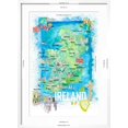 thumbnail image 5 of Art.com Ireland Illustrated Travel Map with Roads and Highlights Art Print by M. Bleichner, White Frame Wall Art, 21" x 29", 5 of 5