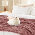 thumbnail image 3 of Manta de cama, color rosa empolvado, supersuave, 130 x 180 cm, 3 of 8
