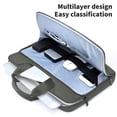 thumbnail image 4 of Eoozwa Sacoche d'Ordinateur Portable 15,6 Pouces Imperméable Robuste Résistante aux Rayures avec Doublure en Velours Doux, Rangement Multi-Compartiments pour Accessoires, Mallette d'Affaires Portable, 4 of 6
