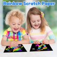 thumbnail image 6 of ZMLM Easter Basket Essentials, 60PCS Rainbow Scratch Paper Art Boys Gifts for Girls Boys Ages 4-8 8-12, Easter Basket Stuffers for Kids Birthday Toys and Games Activities Gift (Blue), 6 of 10