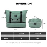Travelhouse 5-Piece Hardside Luggage Set Spinner Lightweight Suitcase with TSA Lock & Duffel Bag,Green