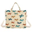 thumbnail image 7 of FORMRS Womens Corduroy Tote Bag Crossbody Shoulder Purse Handbag with Detachable Strap, Brown Cartoon Planes Pattern, 7 of 7