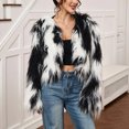 thumbnail image 3 of cocolona Womens Cropped Coat Fuzzy Long Sleeve Crew Neck Jacket Winter Warm Trendy Outfits, 3 of 6