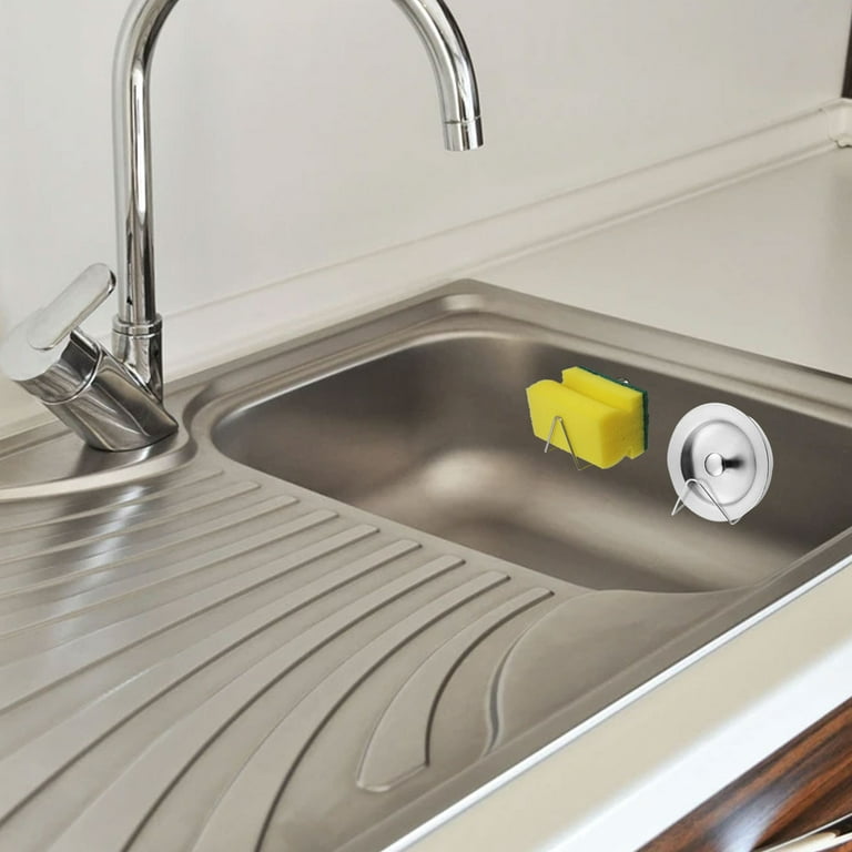 Kitchen Details Metal Sink Caddy with Suction Attachment - Kitchen Details Sponge  Holder in White - 5.5X2.6X2.4 inches - Perfect for Holding Sponges - Water  Drainage in the Sink Caddies department at