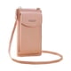 thumbnail image 1 of Guardurnaity Cartera de cuero PU para mujer, tarjetero de gran capacidad de Color sólido, bolsillo para monedas, bolso para teléfono, monedero, Bolsas de mensajero y de hombro Rosa, 1 of 6