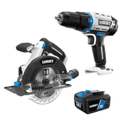 HART 20-Volt Circular Saw Kit and 1/2-Inch Drill (1) 20-Volt 4.0Ah Lithium-Ion Battery