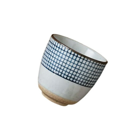 

TureClos Traditional Style Ceramic Cup Home Office Restaurant Pub Pottery Wine Glass Beverage Juice Water Teacup Camping Picnicking Mug