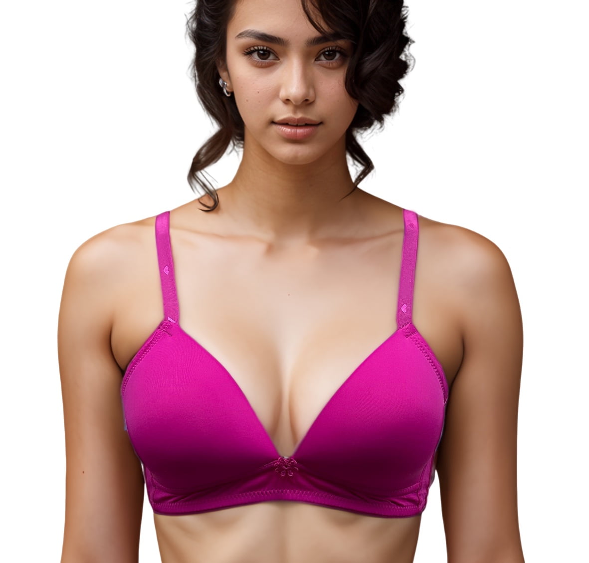 Women Bras 6 pack of No Wire Free Bra A cup B cup C cup  40C (6703)