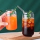 thumbnail image 2 of Billuyoard 400ml Glass Cup Milk Drinking Transparent Breakfast Restaurant Mug -proof Drinkware Can-Shape Hotel Home Type2, 2 of 6