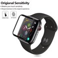 thumbnail image 6 of 40mm Tempered Glass, Nakedcellphone [FULL SIZE] 9H Hard Clear Screen Protector Guard [Scratch/Crack Saver] with Black Trim Border for Apple Watch iWatch [SERIES 4, 40mm], 6 of 7
