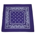 thumbnail image 2 of 1PC Purple Bandanas for Women Men Cotton Cowboy Western Paisley Pattern Fashion Bandana Bulk Head Wrap Scarf for Sports Headbands Handkerchief Square Scarves for Men Women, 2 of 5