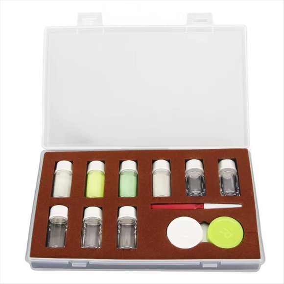 Kit de Polvo Fluorescente para Reparación de Relojes, Multifuncional, con Bandeja y Bolígrafo, Herramienta para Relojeros.