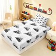 thumbnail image 2 of Erosebridal Train Twin Fitted Sheet, Railroad Bedding, Gray Pattern 2pcs 1 Fitted Sheet and 1 Pillowcase, 2 of 6