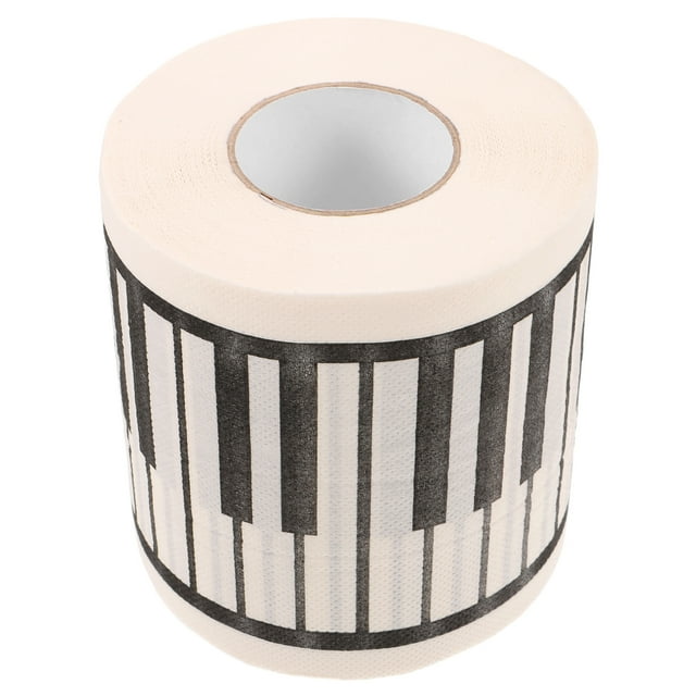 1 Rouleau de Papier Hygiénique Rouleau Imprimé Papier Décoratif Impression Piano Serviette Papier de Salle de Bain