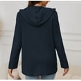 thumbnail image 3 of Asklazy Womens Lightweight Cardigans Open Front Knit Long Sleeve Outwear Coat,US Size,XL,Navy blue, 3 of 16