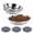 15.6cm/6.1in, variant on Sekonow 3 Pack Cat Bowls with Silicone Suction Cup Base, Stainless Steel Shallow Cat Dishes Whisker Friendly for Food Water, Non-Slip Indoor Kitten Basic Metal Plate, 15.6cm/6.1in