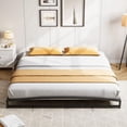 thumbnail image 4 of King negra 6 - pulgada low marco de cama - heavy - duty metal platform con arch design, fácil montaje, strong bearing, under - cama almacenamiento & no box spring, 4 of 8