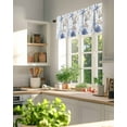 thumbnail image 7 of Blue Coastal Nautical Kitchen Valances for Windows Shell Starfish Conch Coral Valance Curtains&nbsp; for Kitchen /Living Room/Bedroom/ Bathroom Decor, 54"x18 " ,Rod Pocket 1 Panel, White, 7 of 7