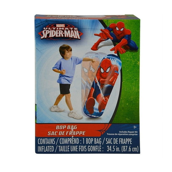 Marvel Spiderman Kids Freestanding Inflatable Punching Bag, 35.5"