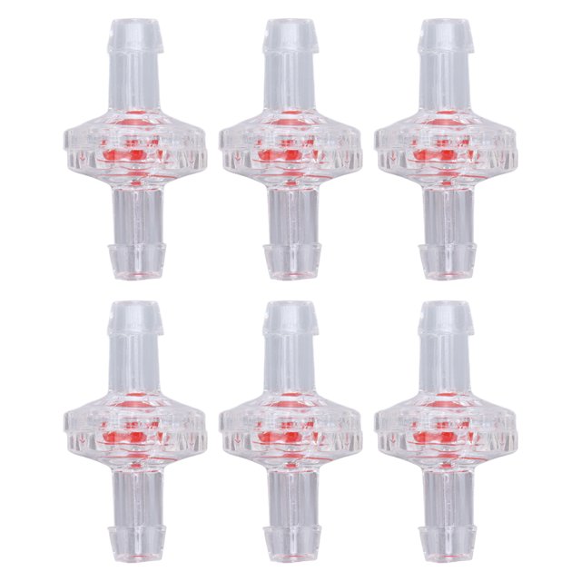 Diaphragm Check Valves, Wear Resistant PP Plastic Strong Chemical Stability Check Valve 10Pcs For Fuel Gas Liquid 4mm Blue,7mm Transparent,5mm Transparent