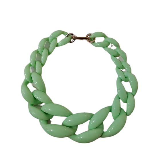 Vintage Choker Necklace Bohemian Chunky Chain Collar Jewelry Hanging Pendants Fashionable Jewellery for Wedding Birthday Party Light Green