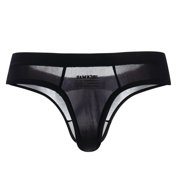 Men’s Boxer Briefs Underwear for Men Sexy Pants Ice Silk Ultrathin Translucent Soft Panties T-back Underpants