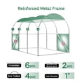 thumbnail image 3 of IVV 10x10x7 ft Greenhouse, Outdoor Walk-in GreenHouses with Screen Windows and Rolled Door, Portable Waterproof Green Houses Tent for Outside Heavy Duty with Reinforced Frame, 3 of 8
