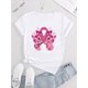 thumbnail image 4 of Awareness Pink Ribbon & Butterfly Graphic Tee for Women - Stretchy Polyester Blend, Casual Round Neck Short Sleeve, Comfortable Summer Top, Awareness Items, 4 of 8
