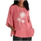 thumbnail image 2 of Fiudx Camisetas para Mujer Camiseta Informal de Manga Corta con Cuello Redondo y Estampado para Mujer a La Moda, 2 of 4