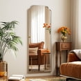 thumbnail image 2 of Easy4Home 64"x21" Arched Full Length Mirror Decorative Wall Mounted Mirror with Metal Frame, Silver, 2 of 6