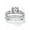 Platinum-Plated Sterling Silver, variant on 3.34 TCW Round Cubic Zirconia 14k Yellow Gold-Plated or Platinum-plated Sterling Silver Bridal Ring Set