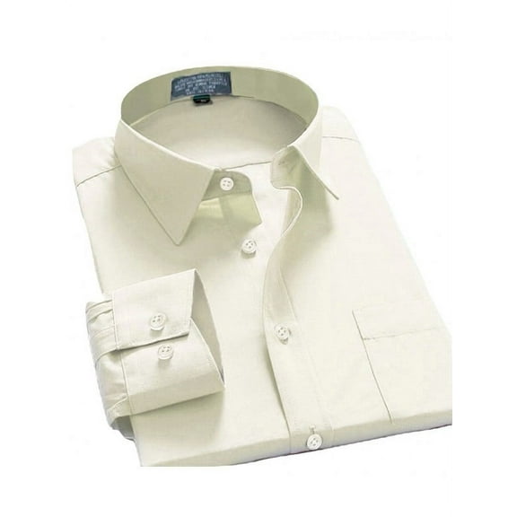 Men's Regular Fit Long Sleeve Button Down Dress Shirt
