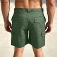 thumbnail image 4 of Dresfit Men's Cargo Shorts Drawstring Baggy Shorts Summer 2026 Relaxed Fit Knee Length Work Bottoms Solid Loose Running Bermuda Shorts with Pockets M, 4 of 4