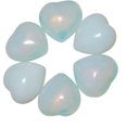 thumbnail image 1 of White Opalite Pocket Mini Puff Heart Worry Healing Palm Stone Paquete de 10 (0.5") Xemadio SNFLD1895, 1 of 5
