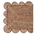 thumbnail image 2 of Rectangle Rug Natural Jute Rug Hand Braided Beige and Brown Color Stripes Line Area Rug, 2 of 5