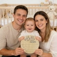 thumbnail image 4 of Wooden Newborn Birth Announcement Sign – Baby Photo Prop & Nursery Decor for Celebrating Newborns, Keepsake, and Wall Decoration, 4 of 5