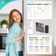 thumbnail image 4 of Monthly Planner Magnetic Whiteboard Refrigerator Calendar Dry Erase Weekly Planner 13” X 17” Magnetic Calendar for Fridge to Do List White Board Dry Erase Shopping Grocery List 6 Markers Included, 4 of 8