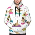 thumbnail image 4 of Bingfone Yoga Dogs Poses Men'S Drawstring Hoodie Long Sleeve Pocket Sweatshirts-Small, 4 of 9