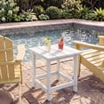 thumbnail image 2 of Skandiquip 17" Square Adirondack Outdoor Side Table, All Weather Weathered Wood HDPE Patio End Table with Shelf, 180 lbs Weight Capacity, White, 2 of 7