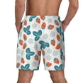 thumbnail image 4 of Uemuo Floral Strawberr Pattern Mens Swim Trunks Quick Dry Board Shorts with Mesh Lining, Stretch Beach Shorts Quick Dry No-Chafing Board Shorts-, 4 of 9