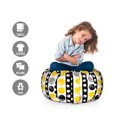 thumbnail image 2 of Abstract Storage Toy Bag Chair, Grunge Toned Circles with Murky Vertical Stripes Brushstroke Graphic, Stuffed Animal Organizer Washable Bag, Large Size, Charcoal Grey Mustard, by Ambesonne, 2 of 3